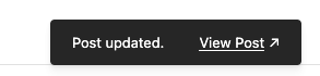Notification: Post updated with a link to View Post
