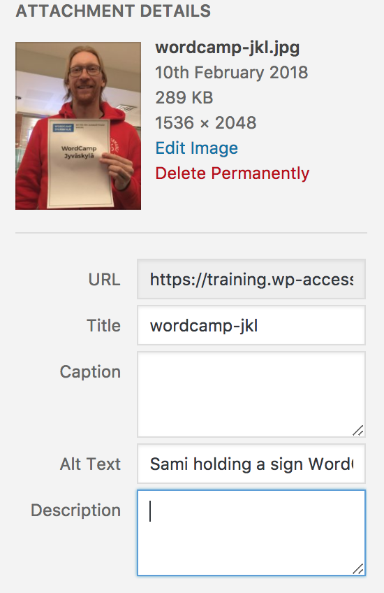 Screenshot of the add image modal in the editor