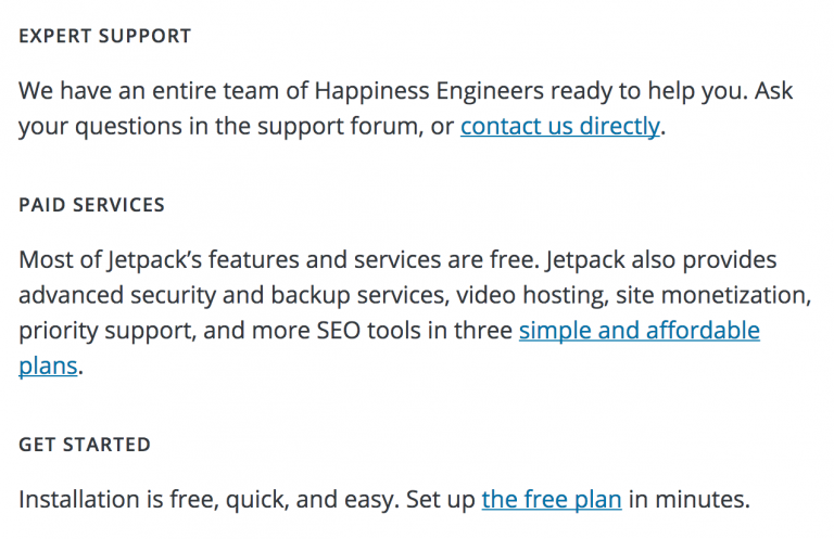 underlined links in body text