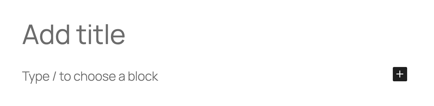 Screenshot adding a page title in the WordPress Admin